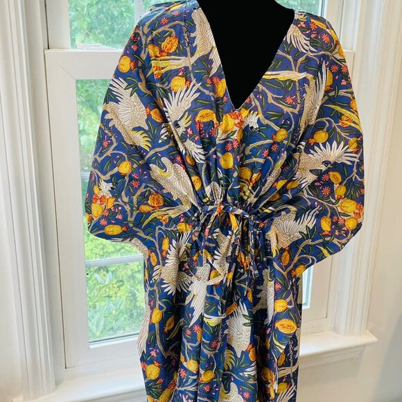 BRAND NEW Cotton Kaftan Long Caftan Dress For to be Mom Beach Cover up Max Dress - Picture 1 of 6